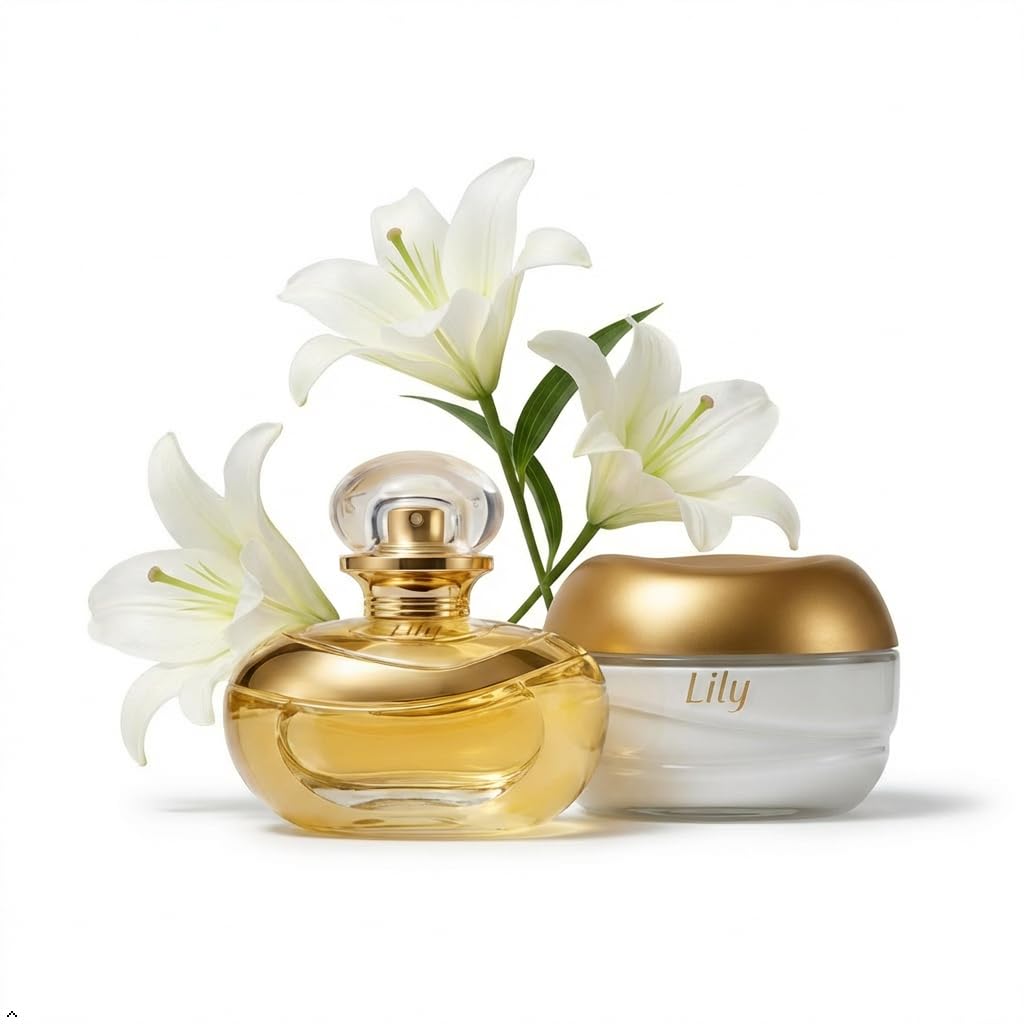 O BoticárioLily Geschenkset mit Parfüm und Hautpflege: Parfümierte Körpercreme, Satin, 250 g und Eau de Parfum, EDP, 75 ml