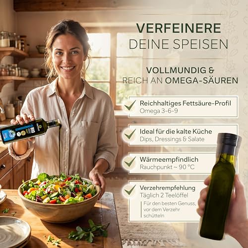 Kräuterland Bio Schwarzkümmelöl kaltgepresst ungefiltert 2x500ml (1Liter)