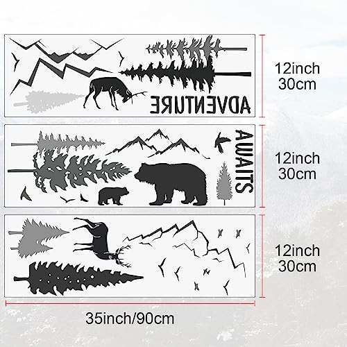 Vinilos Decorativos Bosque para Pared 3 Hojas 12x35 pulg miniatura 2