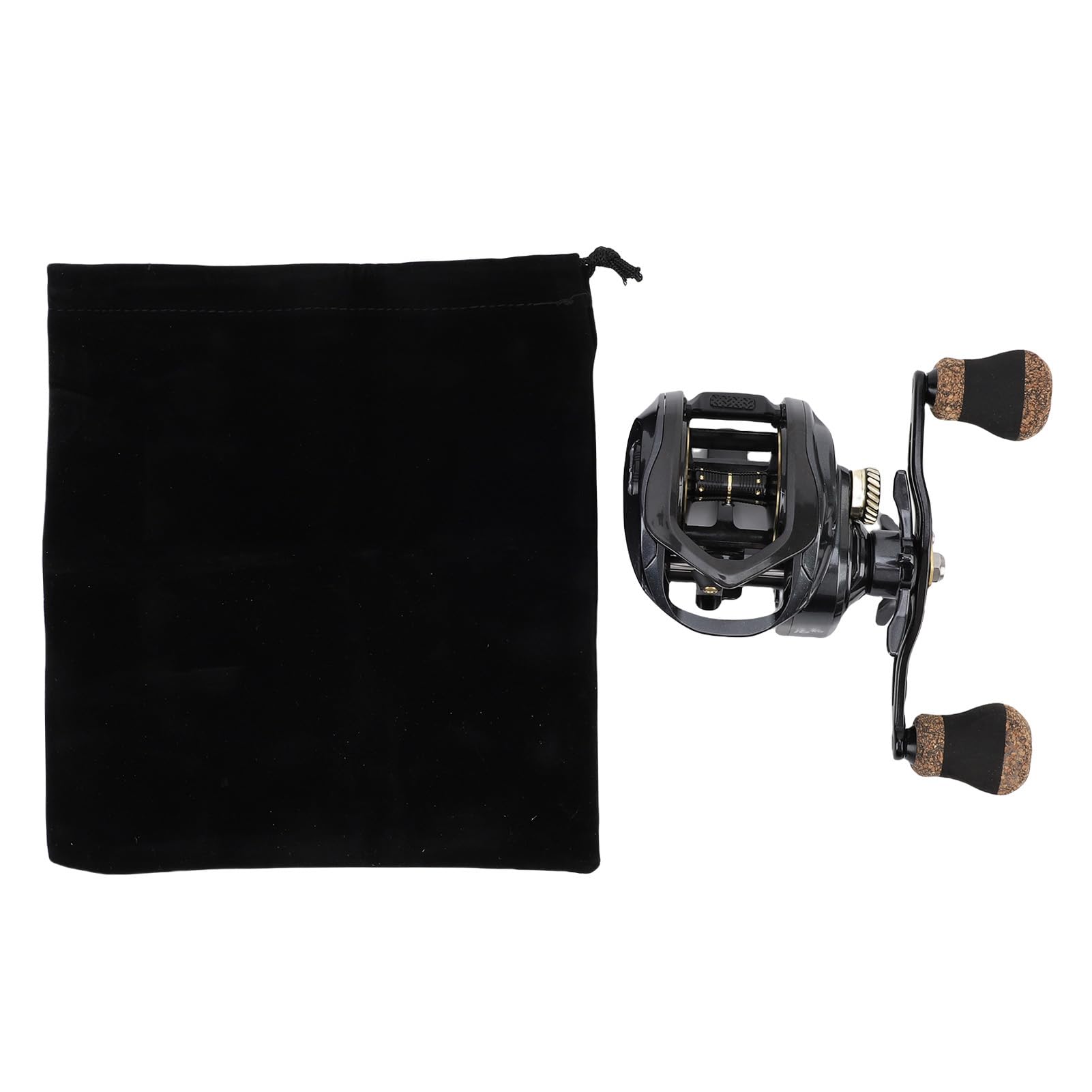 Generic Carrete Baitcasting Suave de Arrastre de 35,3 Libras con de Engranajes de Latón de Alta Resistencia para Pesca con Mano Izquierda