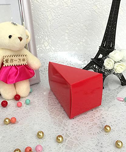 DIYASY - 24 Scatole Di Caramelle Triangolari Di Natale Con Nastri, Per Bomboniere E Feste