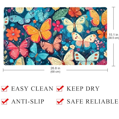 Tapis de bain antidérapant séchage rapide extra long à ventouses