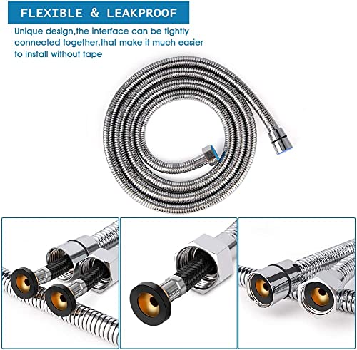 Image of KURIC ABS Health Faucet Set With 1.5 Meter Flexible Stainless Steel Hose Pipe Tube and Wall Hook for Bathroom, Jet Spray for Toilet Shower Faucet, Toilet Bidet, Sink Sprayer, Handheld Faucet Set