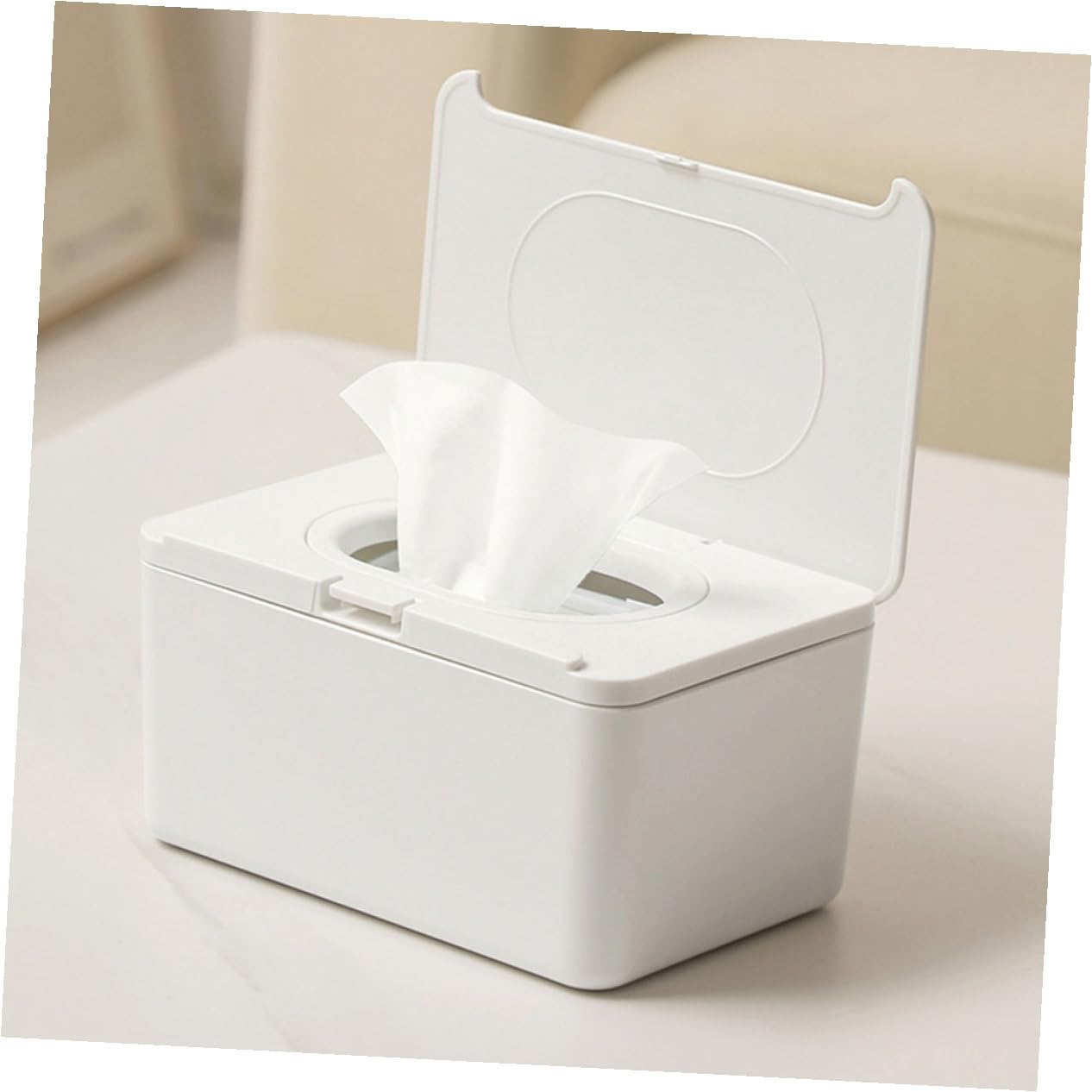 ibasenice 2 piezas Dispensador de Toallitas para Caja Reutilizable para Toallitas Húmedas y Secas Portátil y Ligero para Cochecito Escritorio y Hogar Diseño Moderno