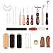 Produktbild Leder-Nähwerkzeug-Set, 25-teilig, Lederwerkzeuge, Nadel-Nähset, DIY-Handarbeit, Ledernähte, Schnitzen, Arbeitssattel, Stanz-Set mit Groover Ahle, gewachstem Faden, Fingerhut für Lederarbeiten