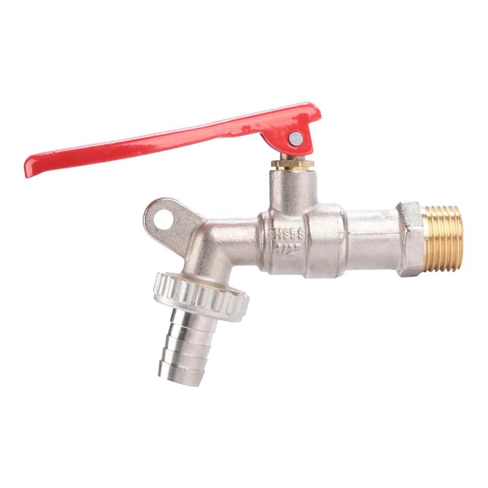 Grifo de agua con cerradura, rosca de latón de 1/2 pulgada, herramienta de jardín para uso doméstico, solución de riego duradera