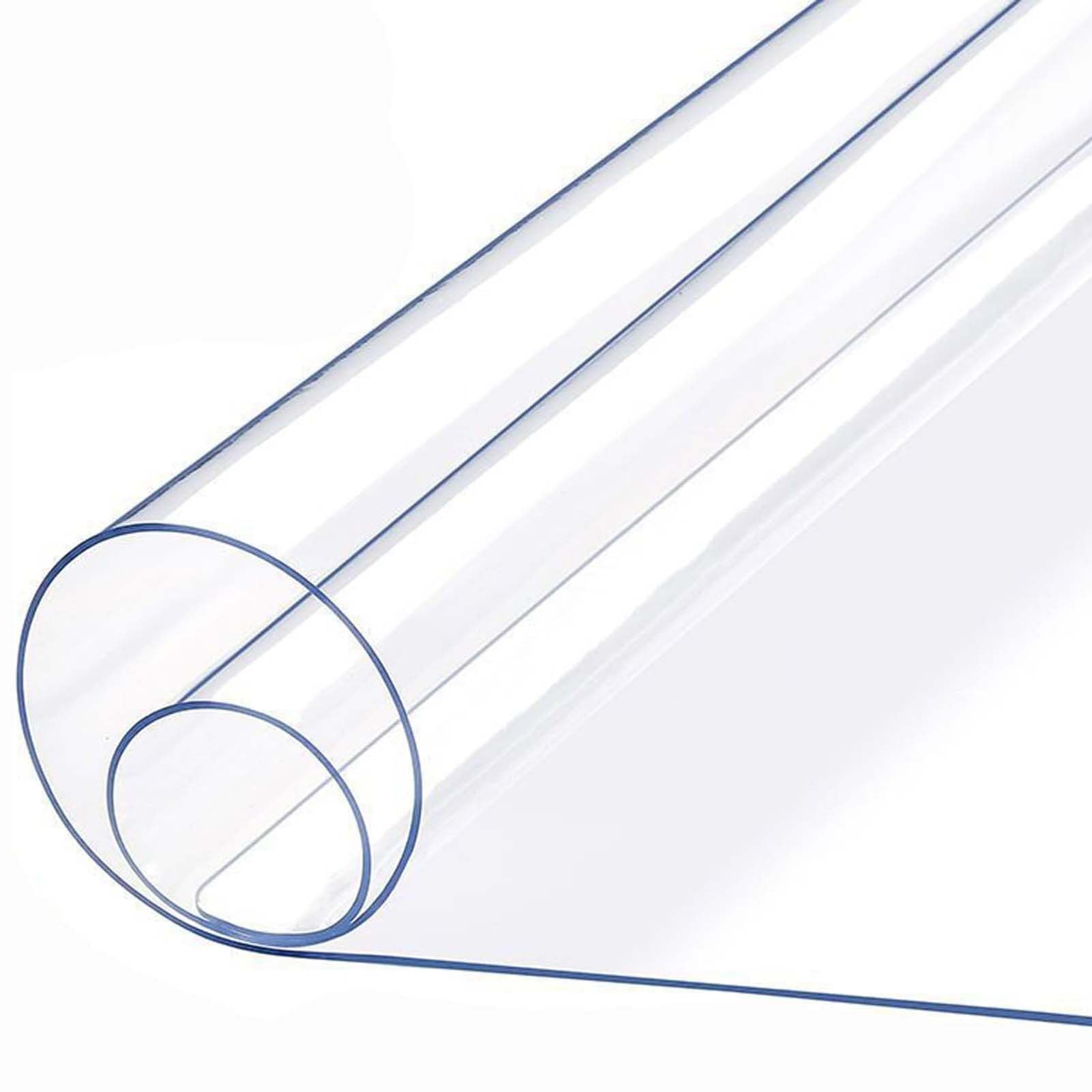 Gruytoie Thick Clear Table Cover Protector 40x160cm, Clear Table Protector for Dining Room Table, Plastic Table Cover, Clear Rectangular Tablecloth Protector, Waterproof, Stain Resistant
