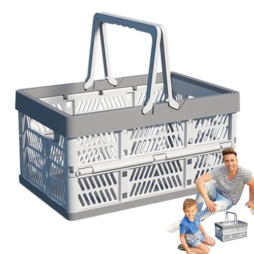 Canasta De Compras - Cesta De Compras | Canasta De Picnic Con Manijas: Recipiente De Almacenamiento De Múltiples Postes Para Picnic, Viaje, Cocina, Baño, Dormitorio, Sala De