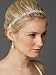 Mariell Crystal Cluster Bridal Wedding Headband Hair Vine with White Satin Ribbon
