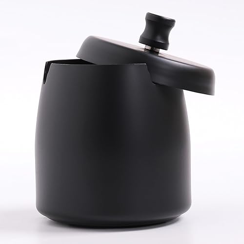 Miniatura 4 de Cenicero pequeño para exteriores con tapa para cigarrillos, cenicero de acero inoxidable sin humo, ceniceros a prueba de olores y viento para patio