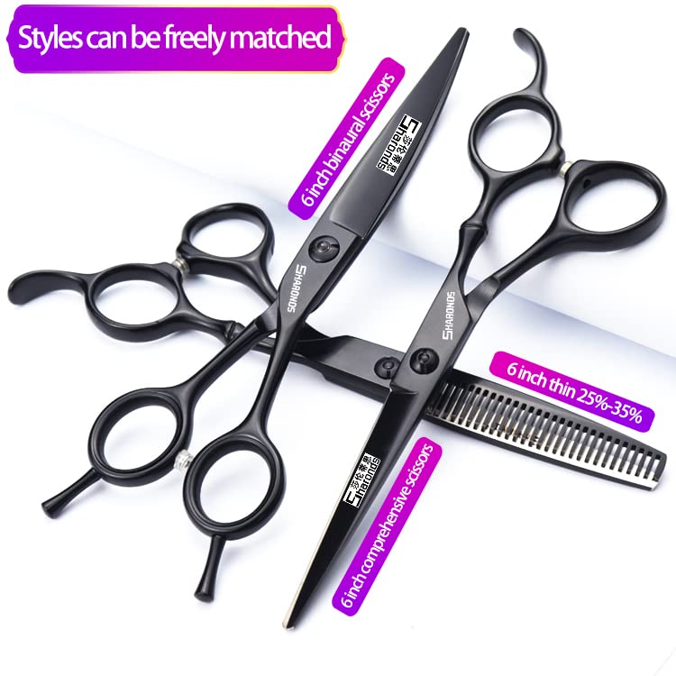 Set di tagliacapelli professionali da 6/7 pollici, tagliacapelli affilati in acciaio inossidabile, esclusivamente per parrucchieri (6 pulgadas - 3pc)
