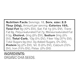 BetterBody Foods Organic Chia Seeds with Omega-3, Non-GMO, Gluten Free, Keto Diet Friendly, Vegan, Good Source of Fiber, Add to Smoothies, 1.25lb