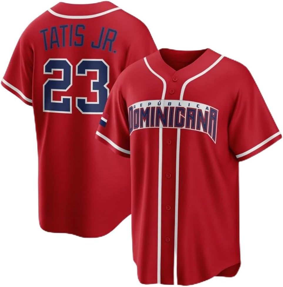 Dominican Republic Sewn Custom Baseball Jersey Any Name Number Size Stitched