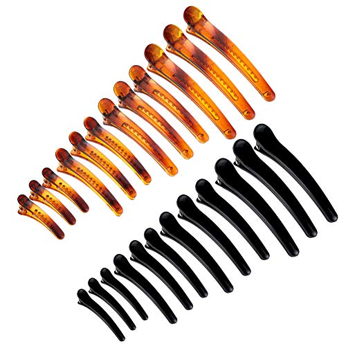 Uspeedy- 24 Pieces Hair Clips Plastic Duckbill Clip Salon Hairpin DIY Style Hairpin, Girl, Lady and Hairdresser Styling Accessories Hair Clips