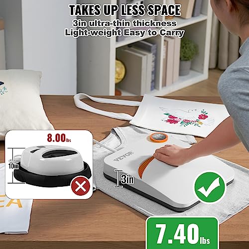 Image of VEVOR Heat Press Machine,10x12inches Portable Shirt Printing Multifunctional Sublimation Transfer Heat Press Machine
