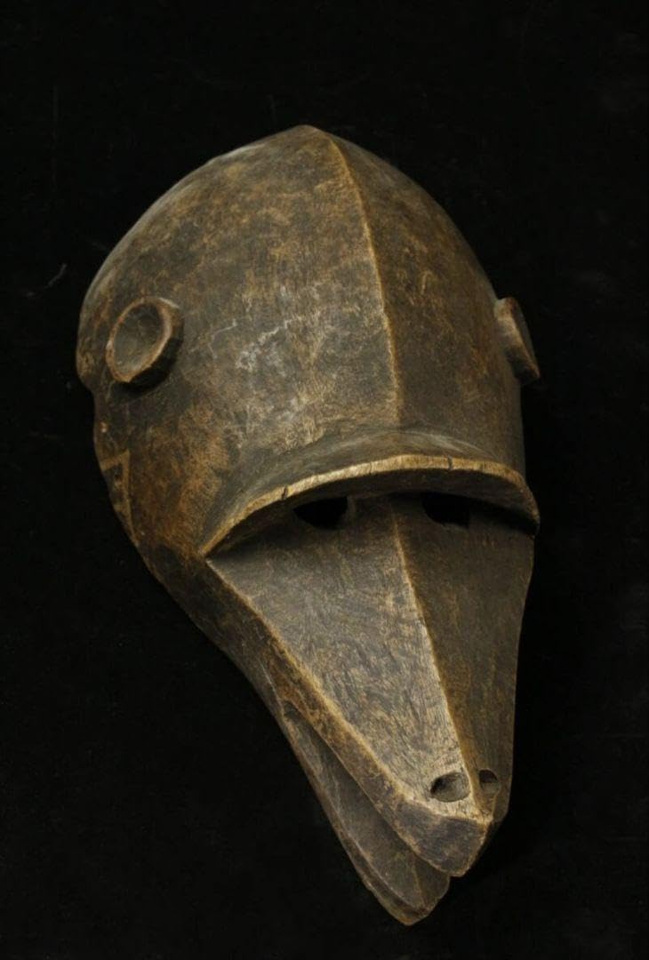 バマナ族（バンバラ族）アンティーク　ハイエナ木面　木彫り　民族　民芸 Amazon.co.jp: バマナ族（バンバラ族）アンティーク ハイエナ木