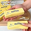 New Squeeze Ball Realistic Butter Stick Soft Squeeze Toys, Upgrade Stress Relief Fidget Toys Wet Slow Rebound Stress Relief Toy，Slow Rebound Cute Butter Squeeze Stress Balls (Beige) #2