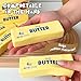 New Squeeze Ball Realistic Butter Stick Soft Squeeze Toys, Upgrade Stress Relief Fidget Toys Wet Slow Rebound Stress Relief Toy，Slow Rebound Cute Butter Squeeze Stress Balls (Beige)