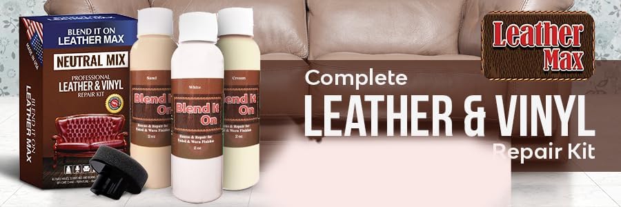 Blend It On XL Leather/Vinyl Repair Kit Now with 6 Ounces for Furniture, Jacket, Sofa, Car Seat, Boots, Easy Instructions to Match Colors, Restore Any Material No Mixing Chart Needed (Neutral Mix) - Image 7