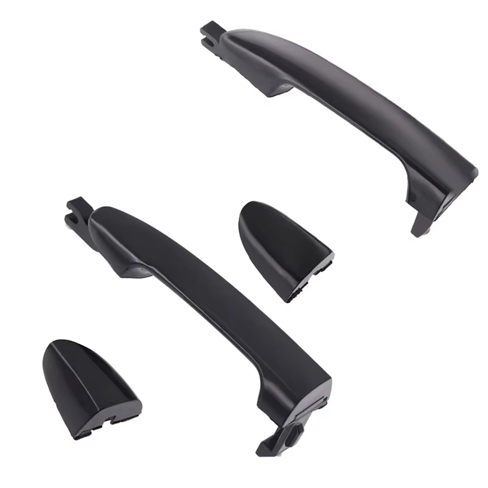 ZJYZYQ Car Sliding Outer Door Handle for KIA for Cerato for Spectra 2005-2009 Exterior Black Door Handle Catch 8EA(Rear Pair)