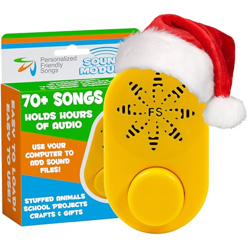 2+ Hr Voice Box for Stuffed Animals by Friendly Songs - This Sound Module can Hold 70+ MP3 Songs or MP3 Voice Recordings Inside The Voice Recorder for Stuffed Animals and Plush Teddy Bears