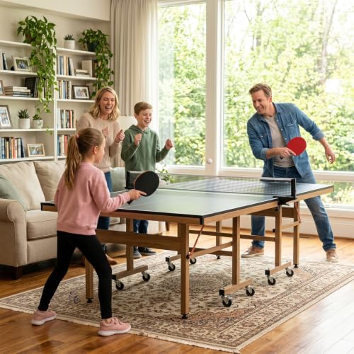 Tischtennis Set, 2 Tischtennisschläger Profi, 3 Tischtennis Bälle und Tragetasche, Ping Pang Set Ideal für Anfänger, Familien und Profis – Ansicht 2