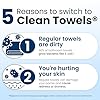 Clean Skin Club Clean Towels XL®, 100% USDA Biobased Face Towel, Disposable Face Towelette, Eczema Association Accepted, Makeup Remover Dry Wipes, Ultra Soft, 1 Pack, 50 Ct #4