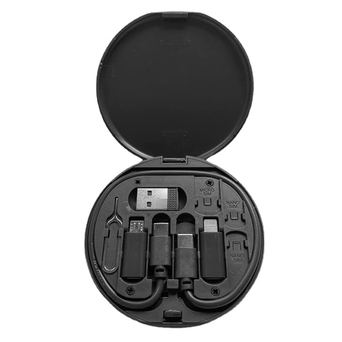 9 in 1Cable Case USB Charger for Travel Work Outdoor Business Trip, Can Use as Phone Holder，Cable Conversion Storage Box