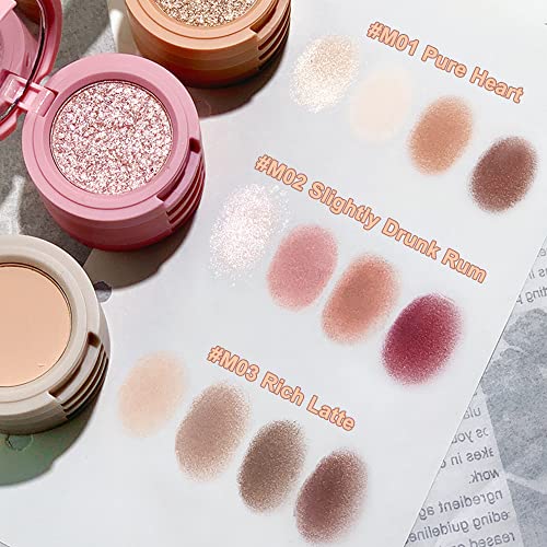 Erinde 4 Colors Mini Eyeshadow Palette, Matte Shimmer Quartet, Rich Color, Velvety Texture, Eye Makeup Palette with Mirror, High Pigmented, Long Lasting, Ultra-Blendable, Great for Travel M01# - Image 6