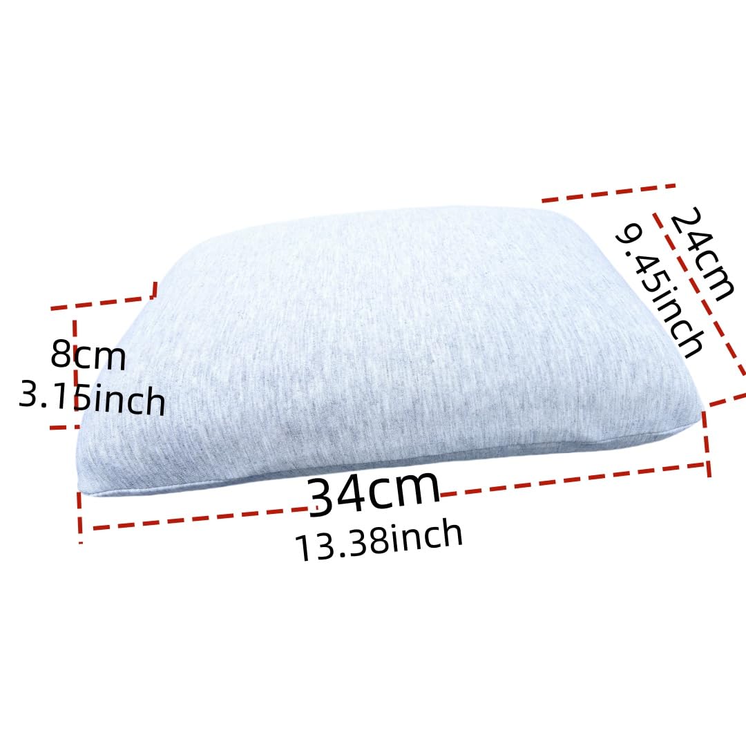 Camping Memory Cotton Pillow Bun Memory Pillow Lunch Break Travel Easy Storage Slow Rebound Pillow (Grey)