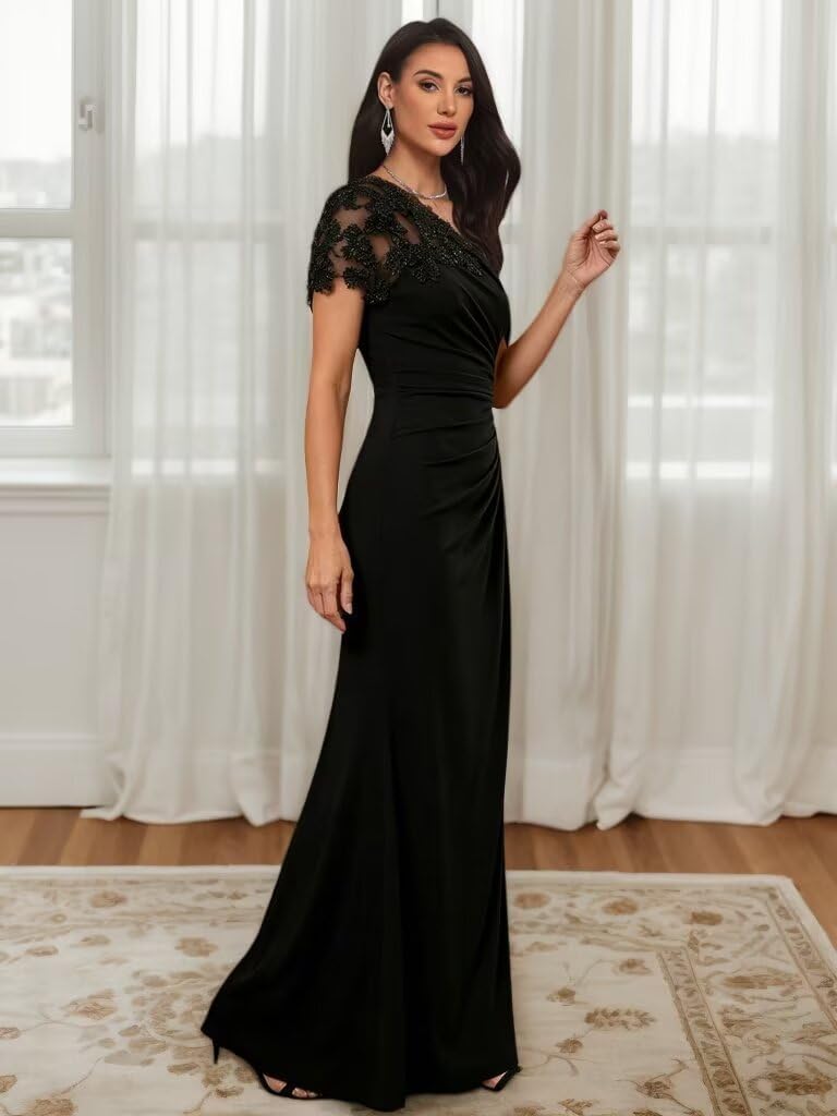 Lacess Applique Mother of The Bride Dress Elegant Mermaid Grandmother of The Groom Dresses for Wedding CSM60