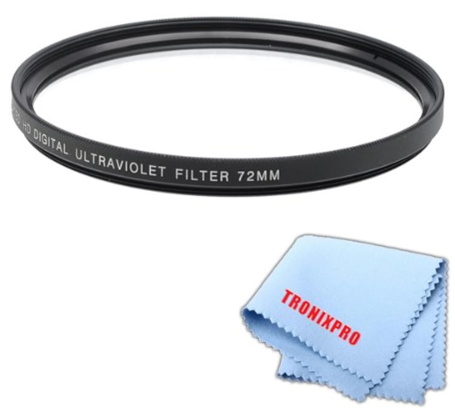 72mm Pro Series High Resolution Digital Ultraviolet UV Protection Filter + Tronixpro Microfiber Cloth
