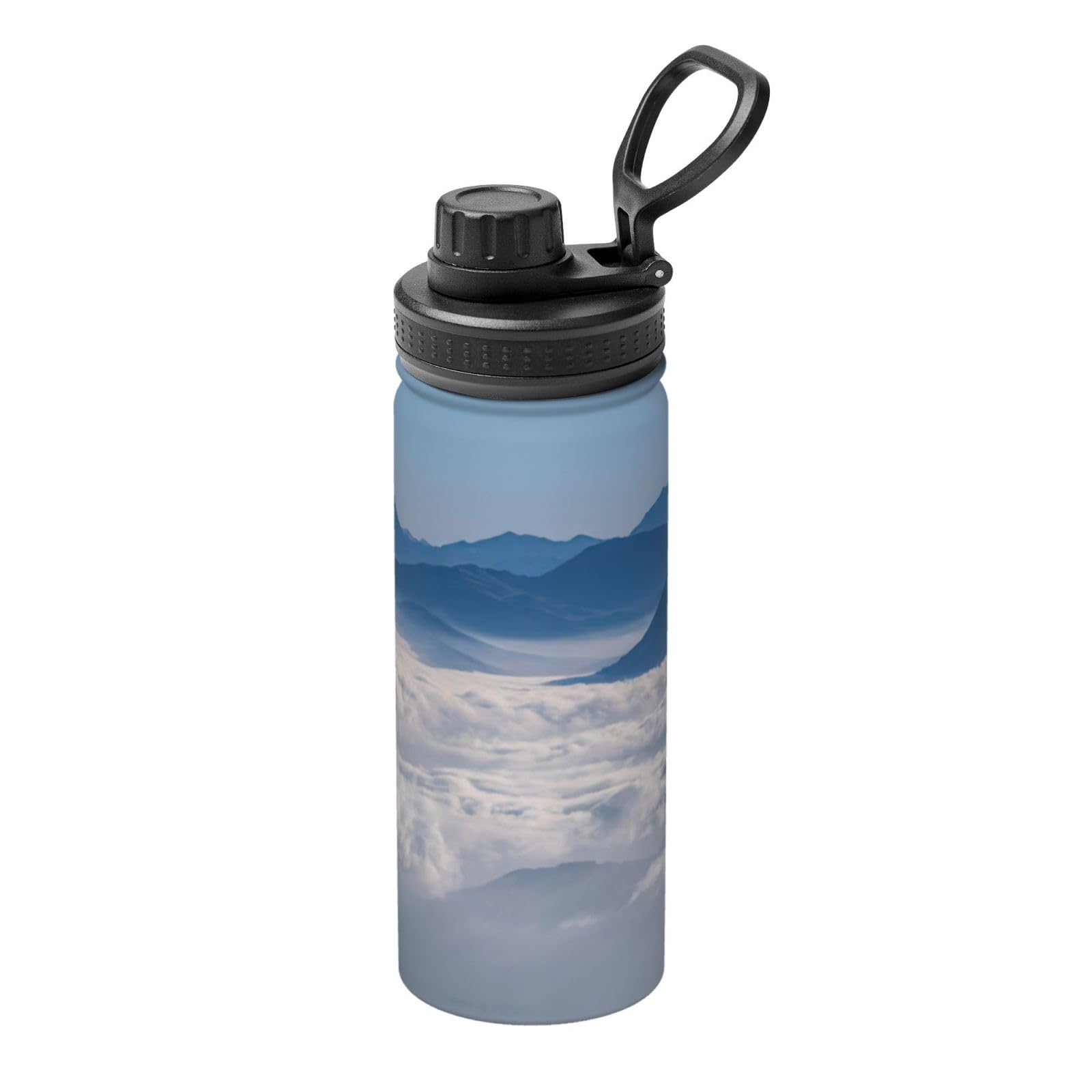 Bouteille d'eau isotherme en acier inoxydable 532ml gourde sport motif montagne