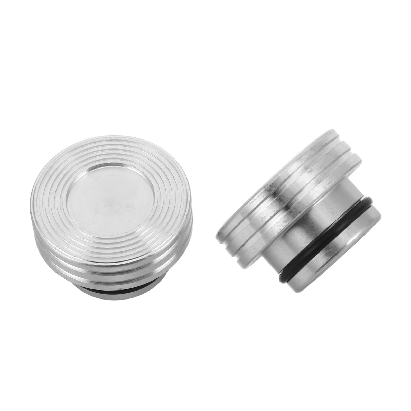 2pcs Silver Cigarette Lighter Cover Caps, Dustproof Car Lighter Protectors for Automotive Vehicles and Boats, Car Interior Accessories