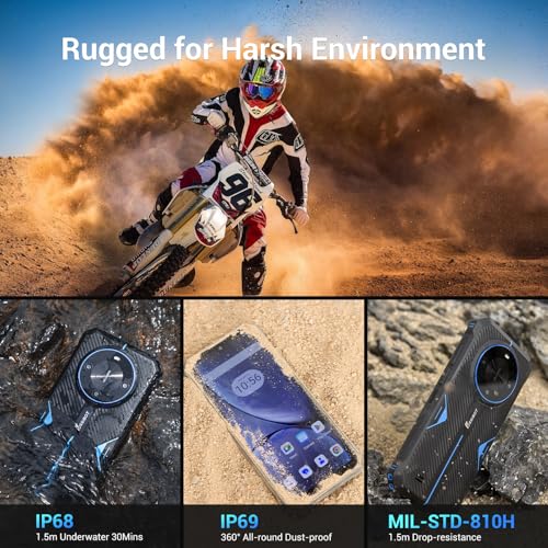 Image of FOSSIBOT F119-14 Rugged Cellphone Unlocked,10300mAh Battery,20MP+8MP Smartphone,12+64GB /128GB Storage Cellphones,6.745 inch HD Display Display Phone,IP68 /IP69K /Dual Sim /Waterproof 2026 Green