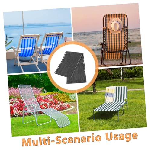 Tissu de remplacement pour fauteuil de jardin pliant gris résistant