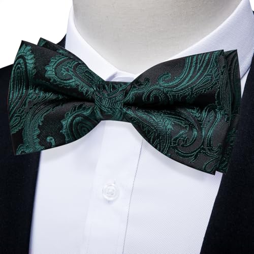 Image of YourTies Bow Ties for Men Pretied Bowties Solid Color Satin Bow Tie Formal Business Tuxedo Wedding Party Prom