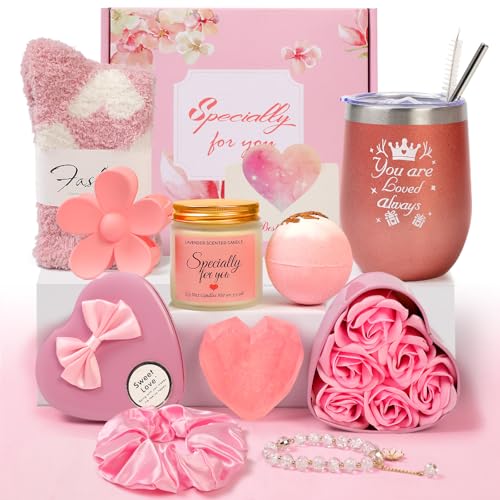 Birthday Gifts for Women, Birthday Presents for Her, Birthday Hampers Pamper Self Care Gifts Relaxation Bath Sets for Friends, Mum, Wife, Girls, Sister