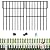 ULIOK Animal Barrier Fence, 25 Panels No Dig Fence, 17in(H) x 27ft(L) Dog Fencing Rabbit Fences, 1.52in Spike Spacing Rustproof Metal Fences Border for Outdoor Yard with Cable Ties and Cutting Plier