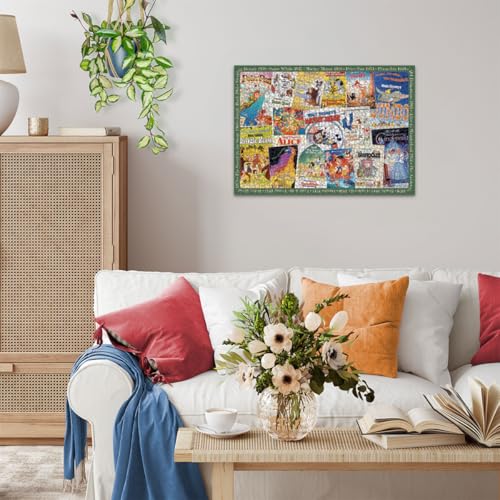 Puzzle 1000 pièces : Affiches vintage des films Disney Ravensburger France - vue 6