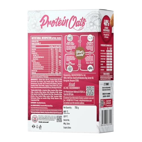 Image of Doctors Choice High Protein Oats 750g | 27g Protein Oatmeal | Dark Choco Berry Flavor | No Added Sugar | Gluten Free | High Fiber Healthy Breakfast Oats (Pack of 2)