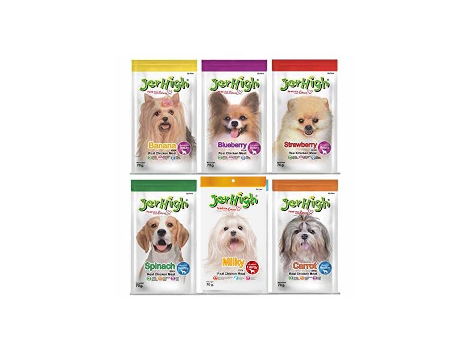 See full amazon price history chart for JerHigh Real Chicken Food Treat Spinach, Blueberry, Carrot, Strawberry, Milk, Banana Flavor 6 Pack Combo Set 70g for Dogs by DogsNCats JerHigh Real Chicken Food Treat Spinach, Blueberry, Carrot, Strawberry, Milk, Banana Flavor 6 Pack Combo Set 70g for Dogs by DogsNCats (B0B1QJF1CW) Amazon Price History, Amazon Price Tracker