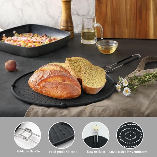 Jjoo SPLATTER GUARDS FOR FRYING 13 Inch Silicone Grease Splatter Guard, Splatter Screen thumb #3