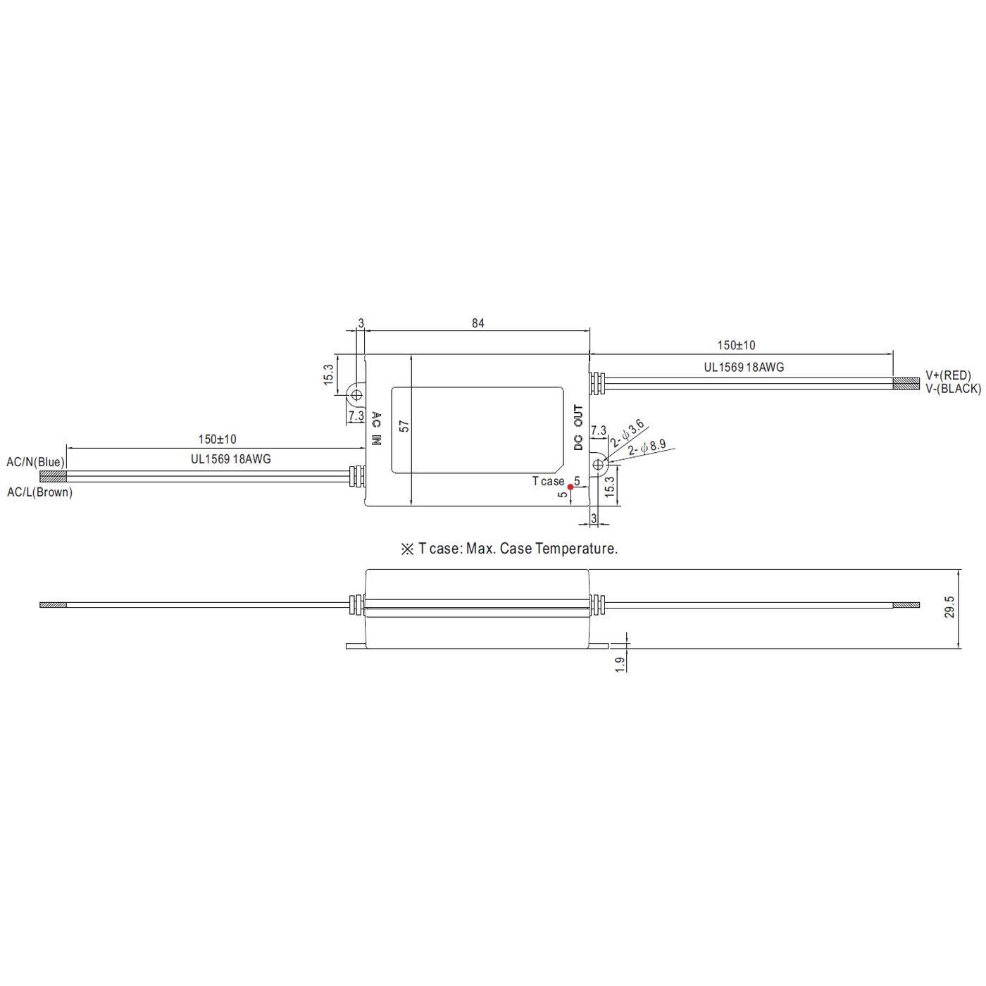 Mean Well USA APV-25-12 Power Supply; AC-DC; 12V@2.1A; 90-264V In; Enclosed; Panel Mount; APV Series