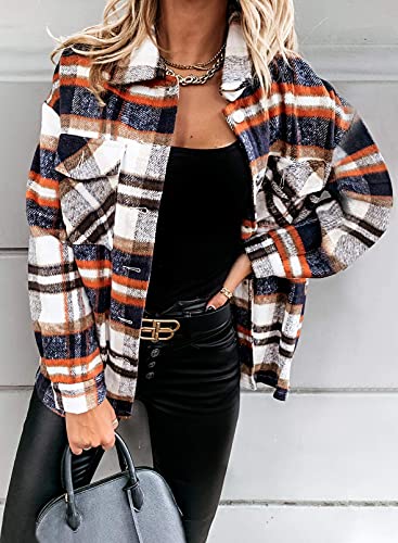 Dokotoo Womens Corduroy Button Down Shirts Boyfriend Long Sleeve Oversized Blouses Tops - Image 4