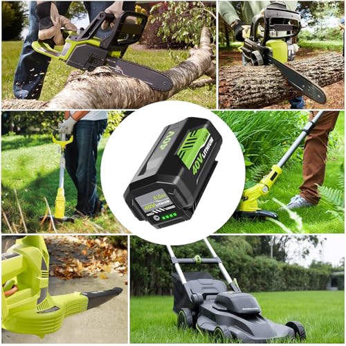 Image of 1Pack Upgraded 6000mAh High Capacity Replacement for Ryobi 40V Battery OP40601 OP40602 OP40261 OP4050 OP40404 OP4075A Compatible with Ryobi 40Volt Lithium ion Battery Power Tools