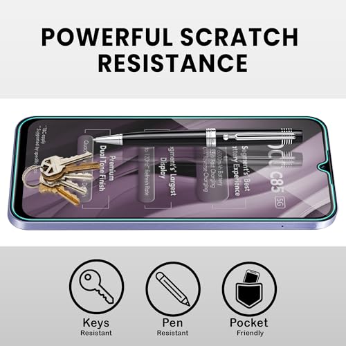 Image of ArmourPro Anti Glare Matte Tempered Glass for C85 and Redmi 15C, Anti Fingerprint Screen Protector, 9H Scratch Resistant, Smooth Touch, Easy Installation Kit with Cable Protector