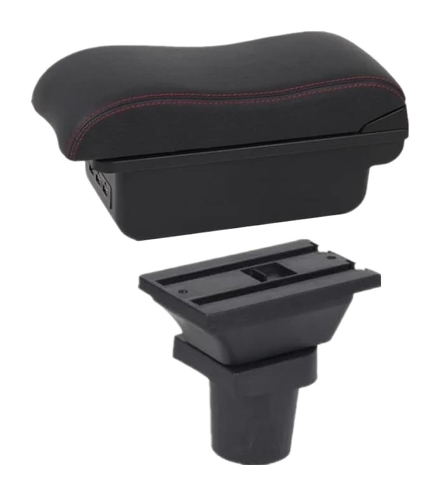 Hckclmbmzw B2 Red Line 3Usb For Focus For Mk1 Car Armrest Box Center Storage Interior Dedicated Retrofit Accessories Car Armrest Center Console(B2 Red Line 3Usb)