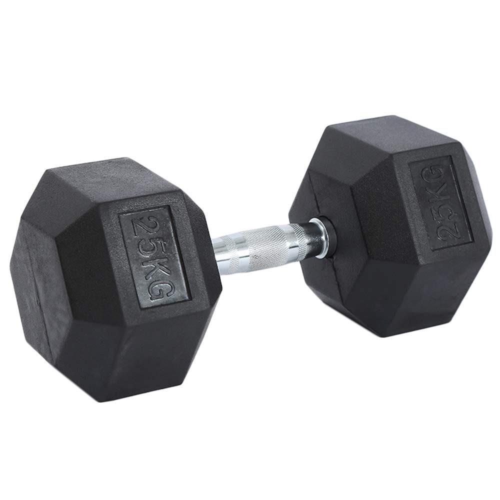Żeliwne hantle hex 1 PC – 2,5 kg – 15 kg gumowe hantle do domu, na siłownię, do ćwiczeń, treningu rąk, fitnessu