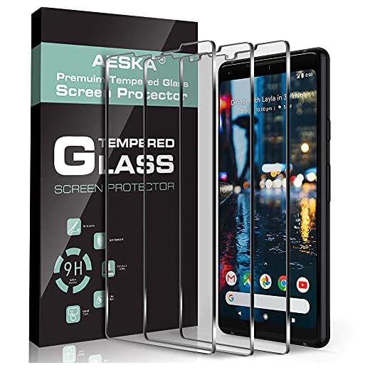 Aeska [3 Pack for Google Pixel 2 XL Screen Protector, Google Pixel 2XL Tempered Glass, [Anti-Scratch] [Crystal Clear] 9H HD Clarity Touch Accurate Bubble Free with Lifetime Replacement Warranty